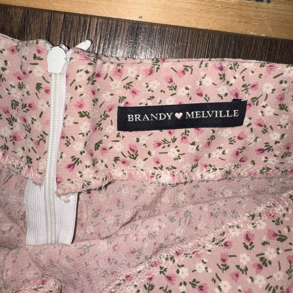 Brandy Melville Midi Pink Floral Skirt Y2K Cottage Women's One Size Long - Picture 6 of 6